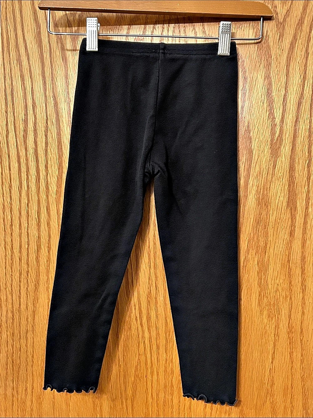 Gymboree Black Lettuce Hem Leggings Girls 4
